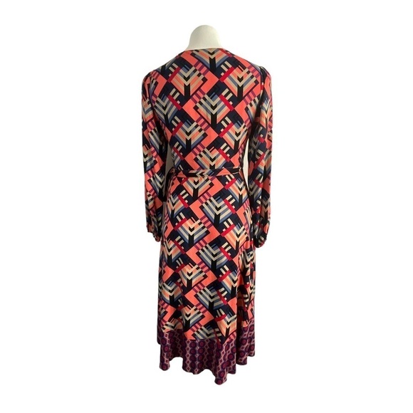 Anthropologie Porridge Graphic Mix Print Wrap Dress - Picture 3 of 10